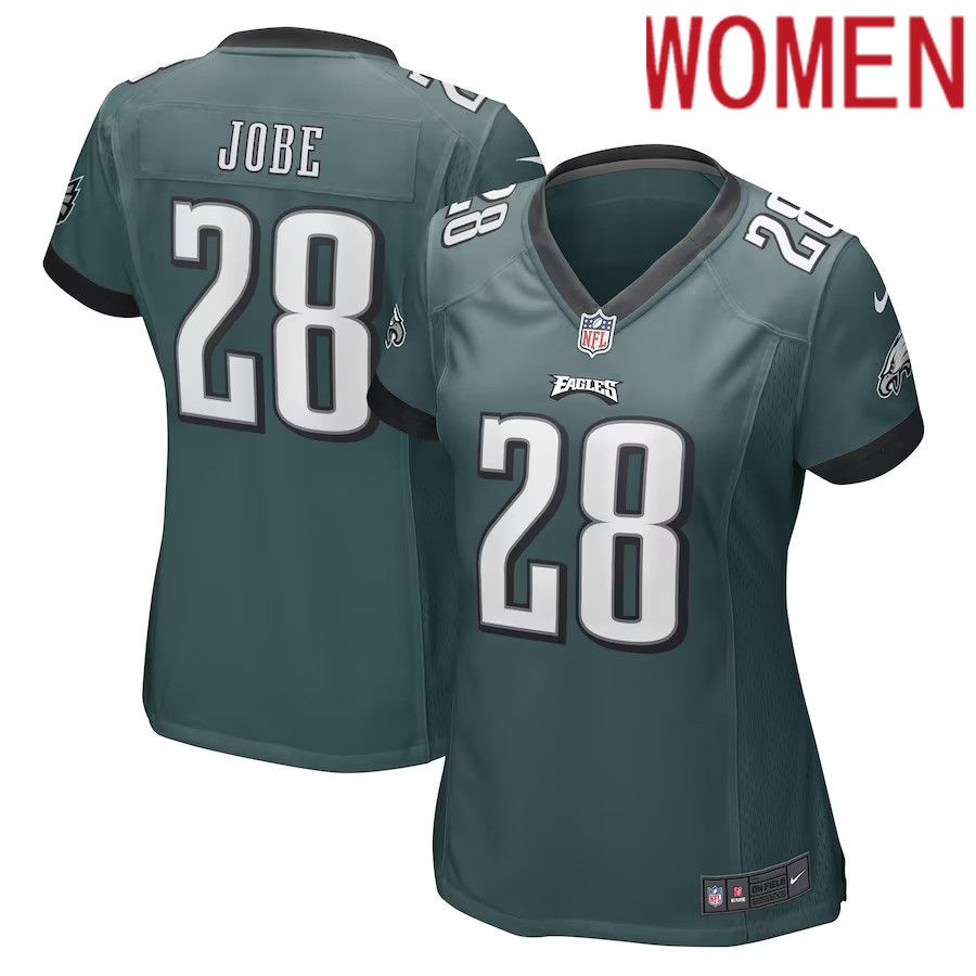 Women Philadelphia Eagles 28 Josh Jobe Nike Midnight Green Game Player NFL Jersey